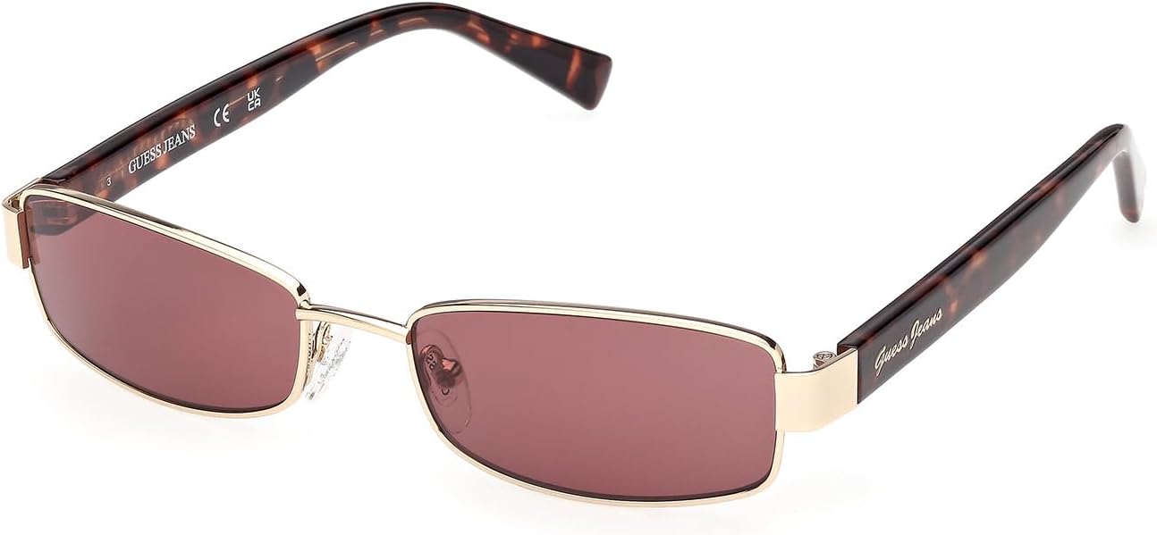 

GUESS женские металлические солнцезащитные очки Polarized квадратные, Gold, 53mm