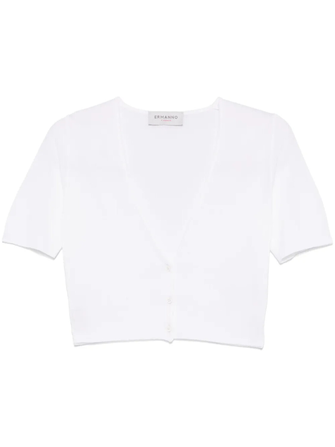 

ERMANNO FIRENZE кардиган в рубчик, белый