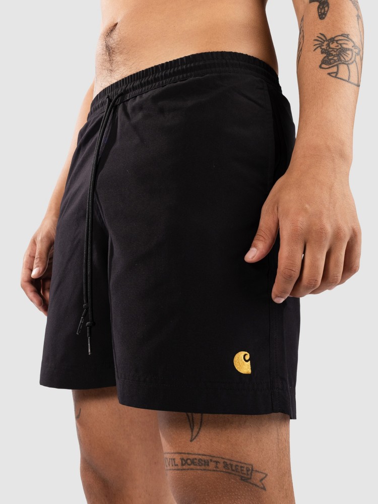 

Пляжные шорты Carhartt WIP Chase Swim Boardshorts, black/gold