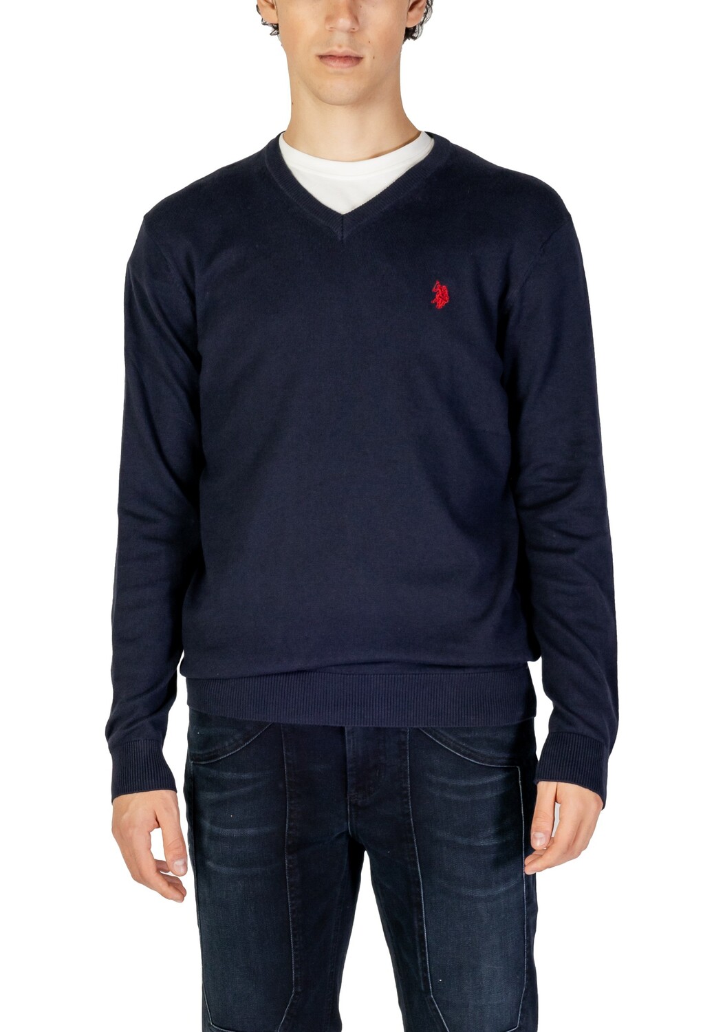 

Джемпер U.S. Polo Assn. с v-образным вырезом, синий