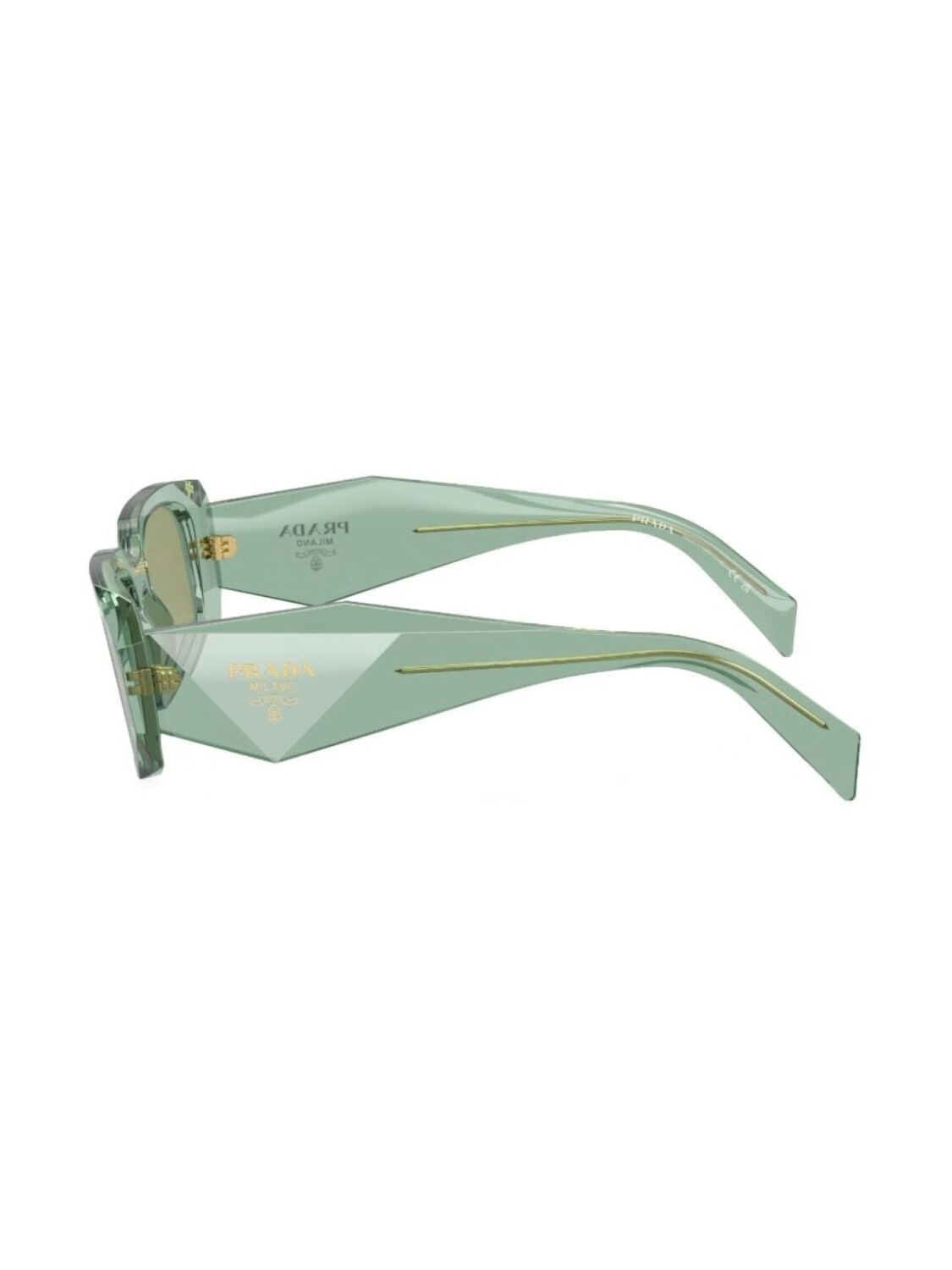 Солнцезащитные очки Prada PR 17WS в прямоугольной оправе Prada Eyewear, зеленый — фото 3