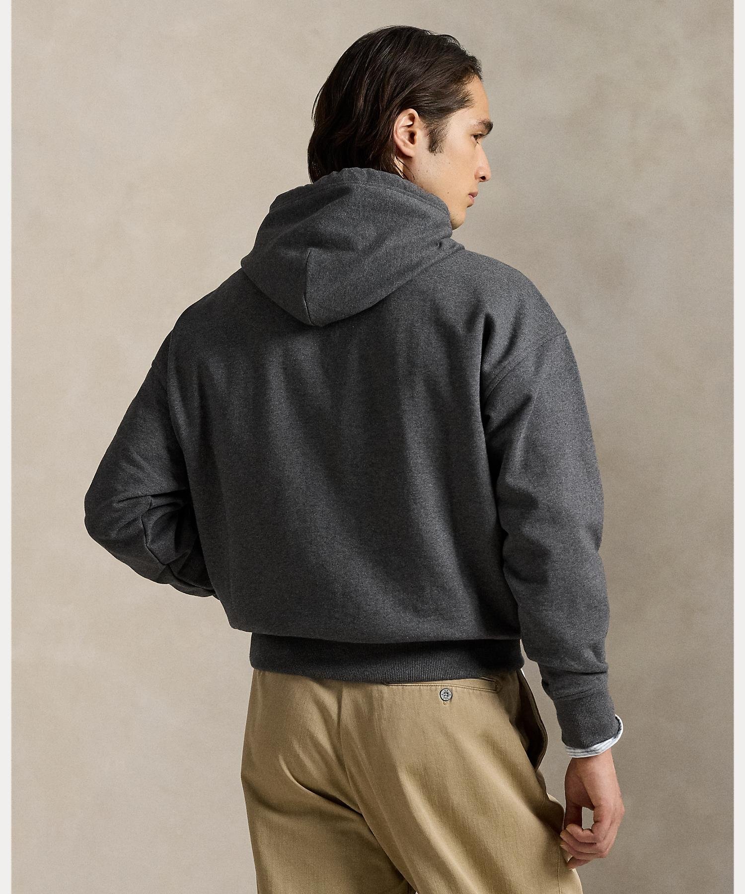 Толстовка с капюшоном и логотипом свободного кроя из флиса Polo Ralph Lauren, 020 Gray — фото 2