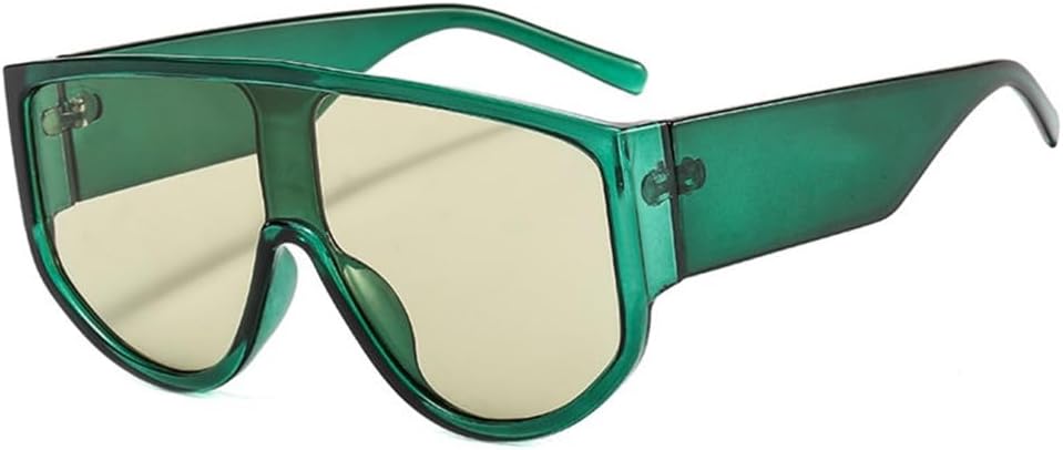 

Солнцезащитные очки Shield Big Frame Oversized для женщин и мужчин, большие солнцезащитные очки с градиентным затемнением и защитой от УФ-излучения UV400 LANGSER, Green