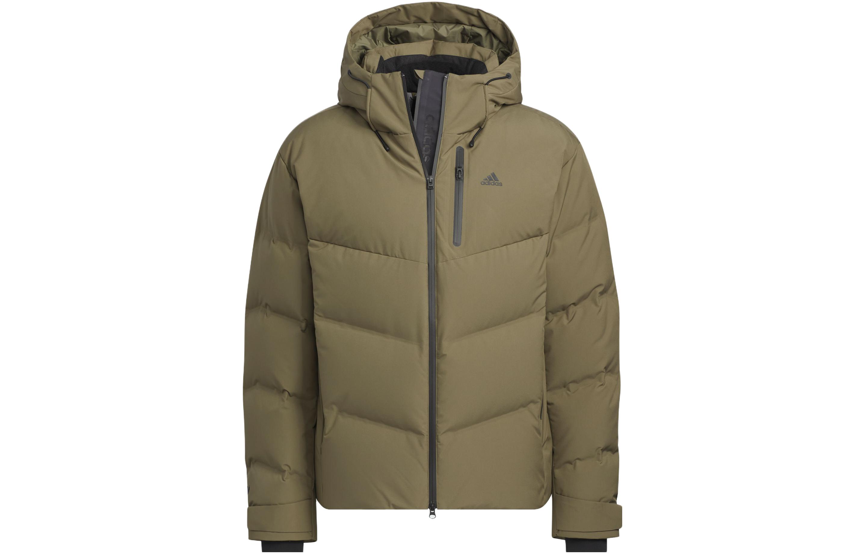 Adidas Пуховик унисекс Strata оливковый зеленый, Strata Olive Green — фото 3