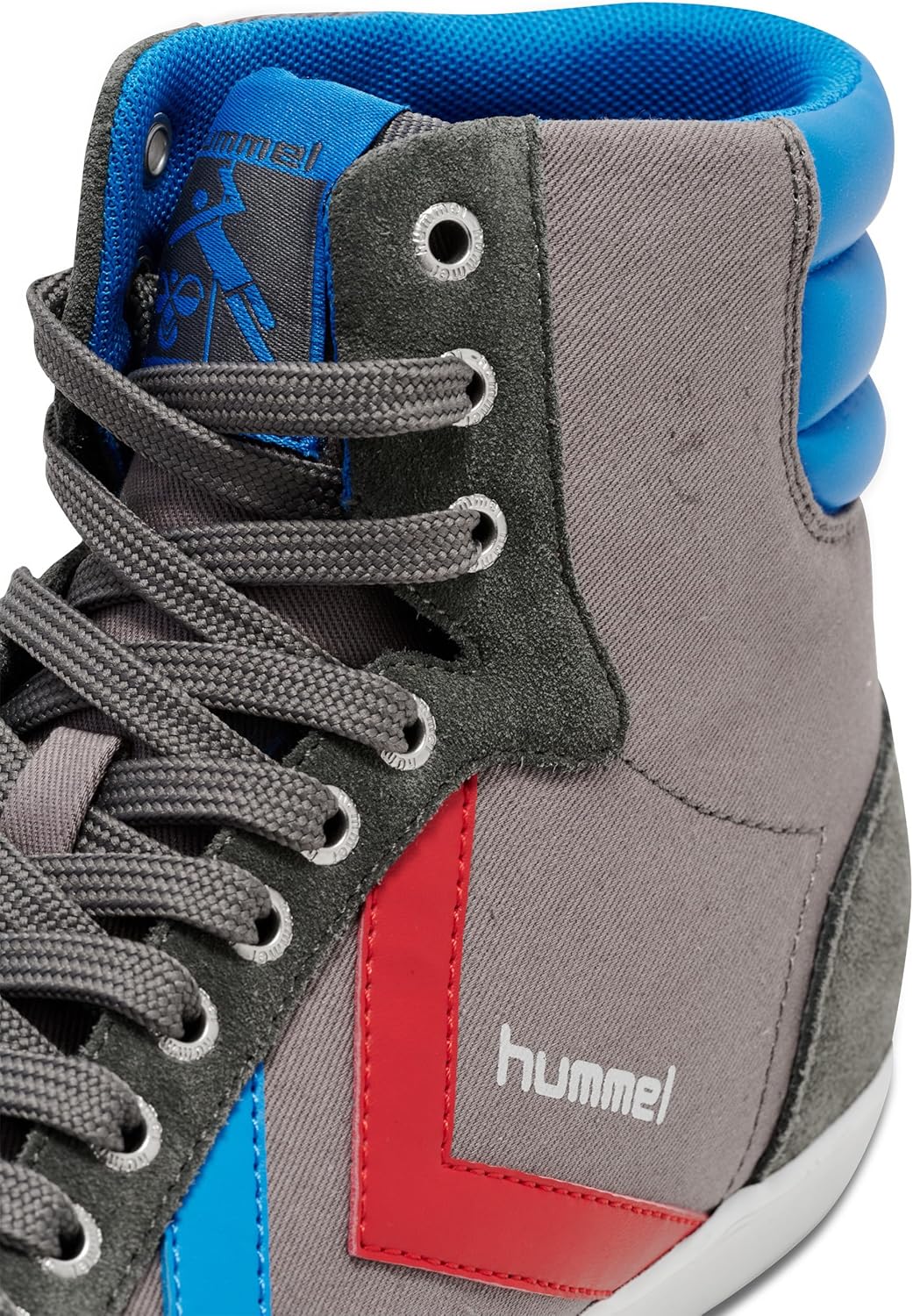 Мужские высокие кроссовки Hummel, красный/синий/серый — фото 3