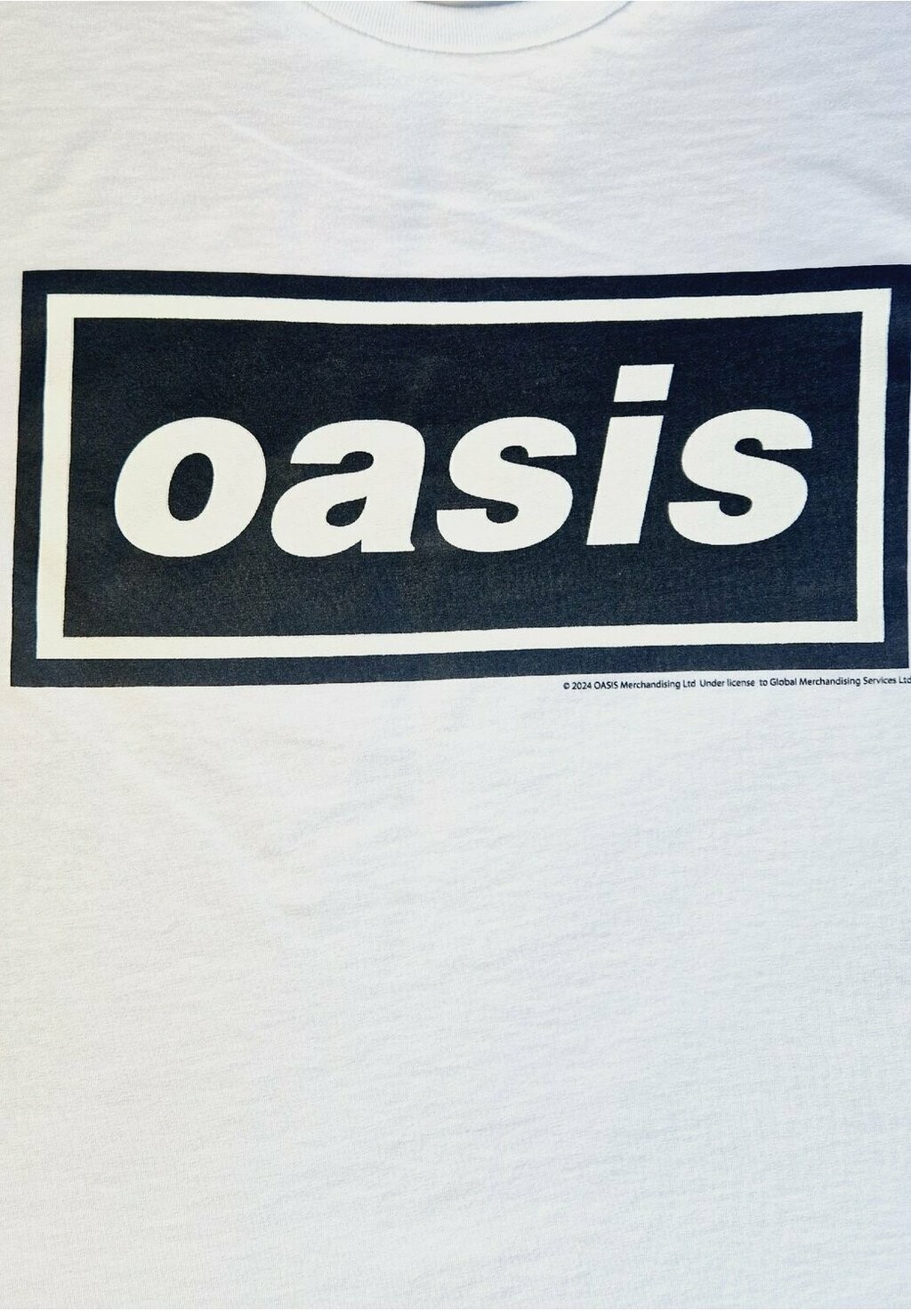 

Футболка с принтом OASIS DECCA LOGO T-SHIRT rockshirts, белый