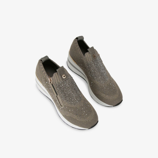 Высокие кроссовки Carvela на молнии, бронзовый — фото 2