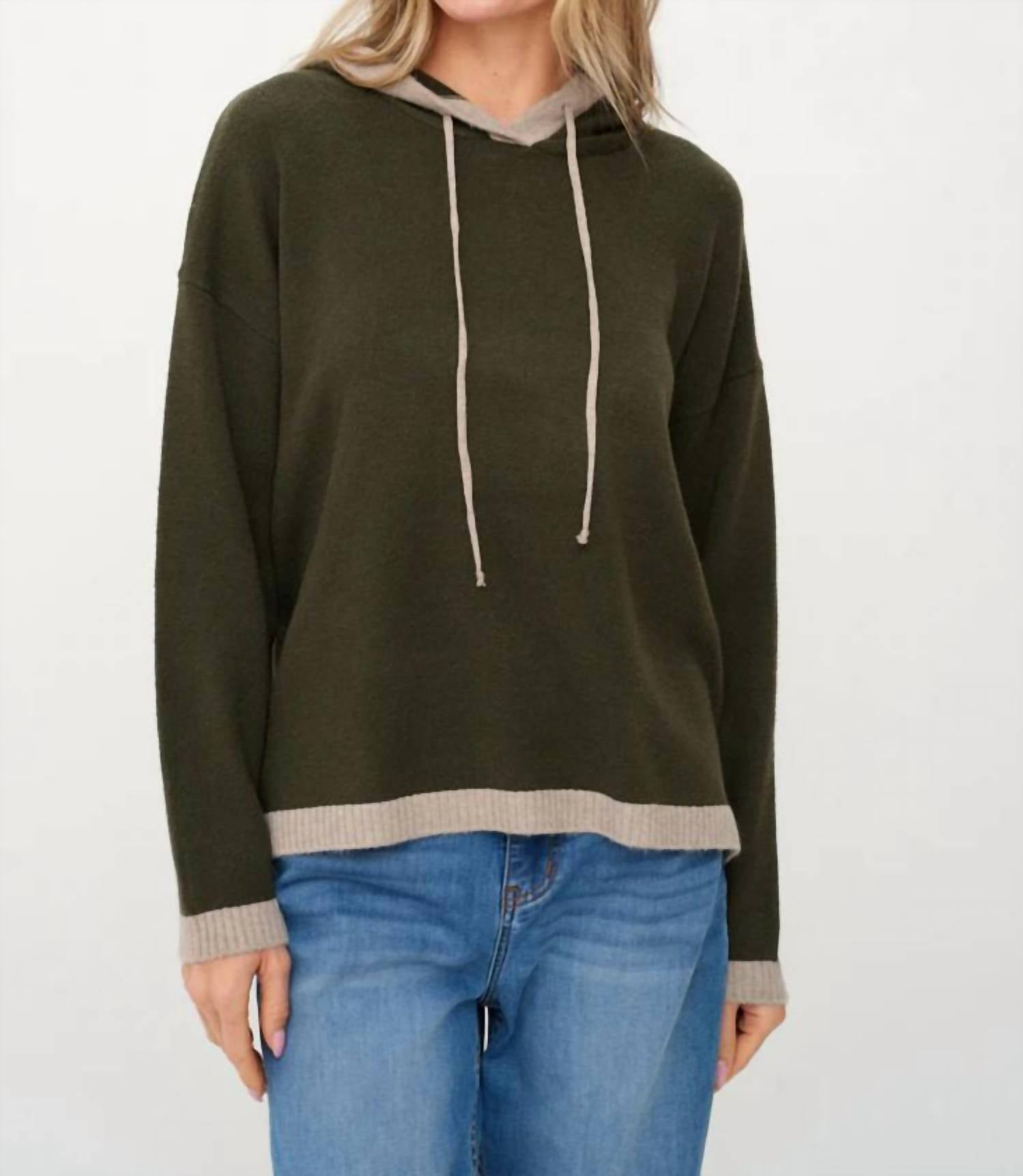 

SIX/FIFTY Худи с круглым вырезом Jessie, оливкового цвета