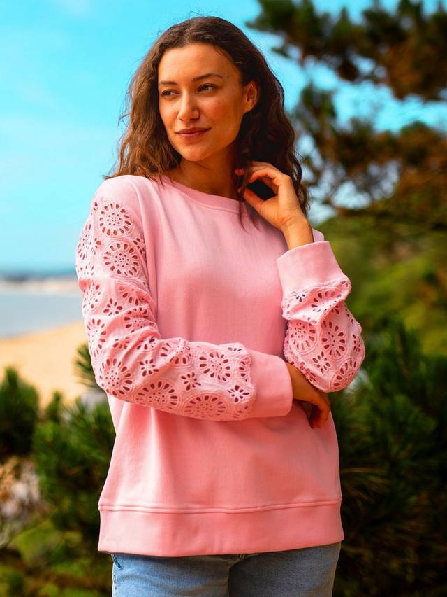 

Джемпер с рукавами broderie anglaise Brakeburn, розовый