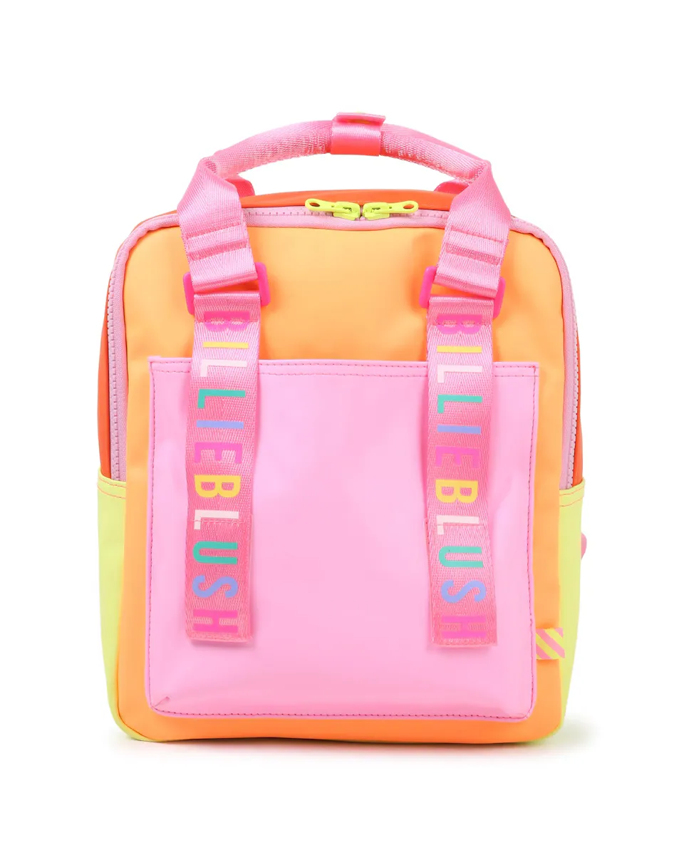 

Рюкзак для девочек в стиле колор-блок с передним карманом Billieblush, оранжевый