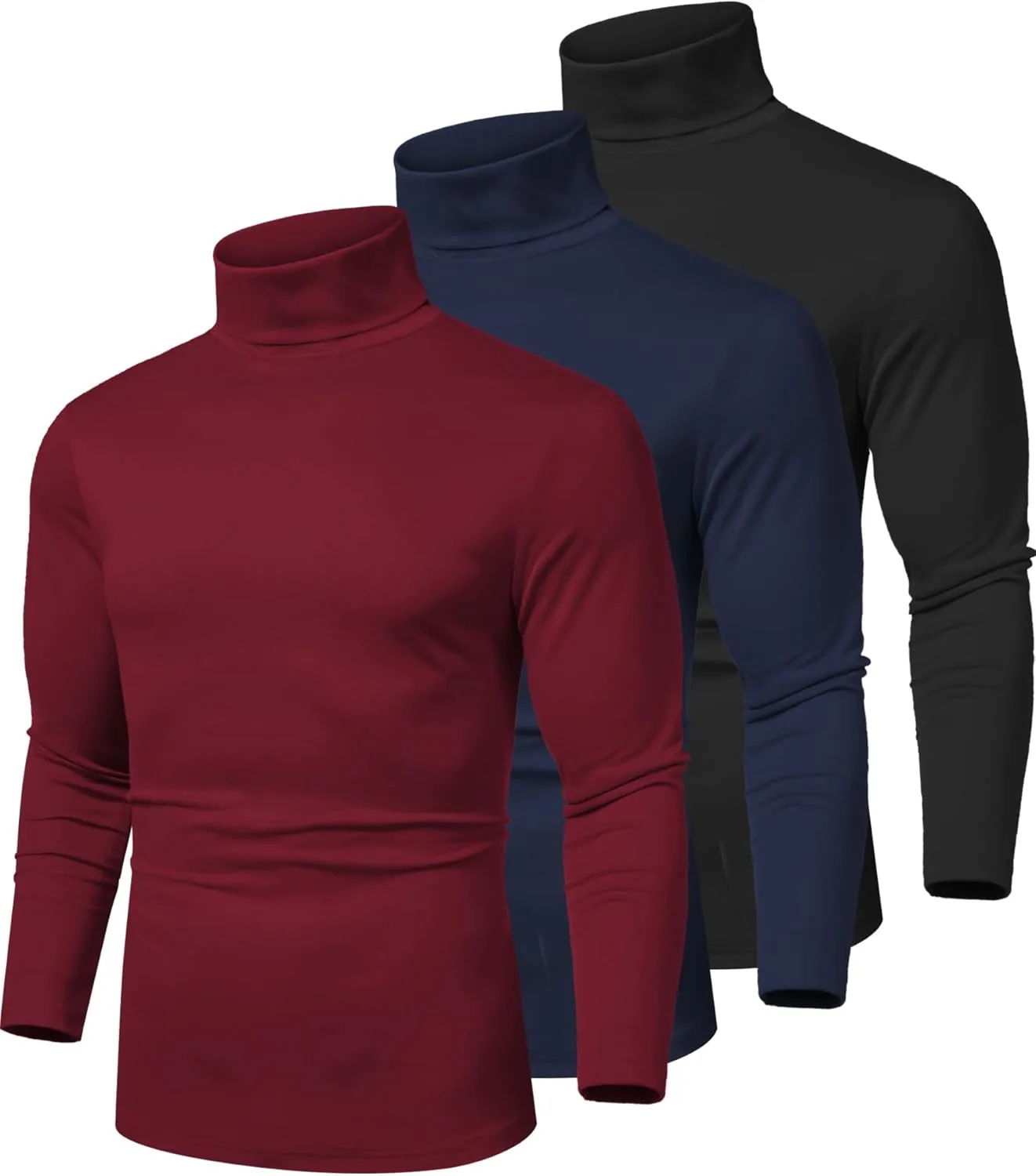 

COOFANDY мужской тонкий свитер-водолазка с длинным рукавом