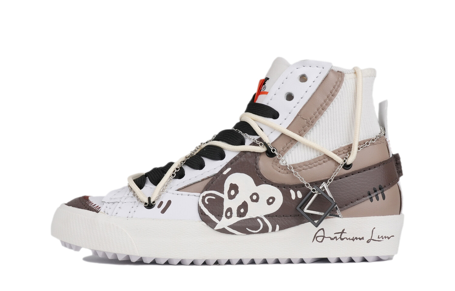 

Кроссовки Nike Blazer Skateboarding Shoes Unisex Mid-top Gray/Brown, хаки