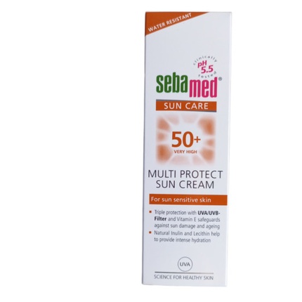 

SPF 50+ Мультизащитный солнцезащитный крем для чувствительной к солнцу кожи pH 5,5 75 мл Sebamed
