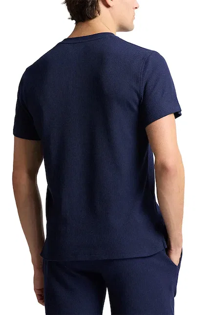 Пижамная футболка из хлопка Polo Ralph Lauren, синий — фото 2