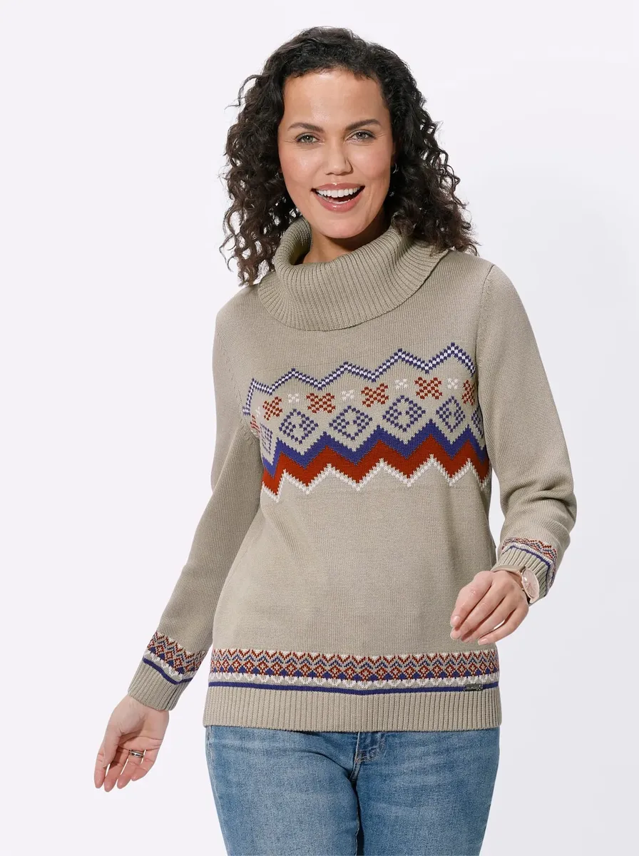 

Casual Looks Свитер с высоким воротником "Свитер с высоким воротником", цвет Sesam