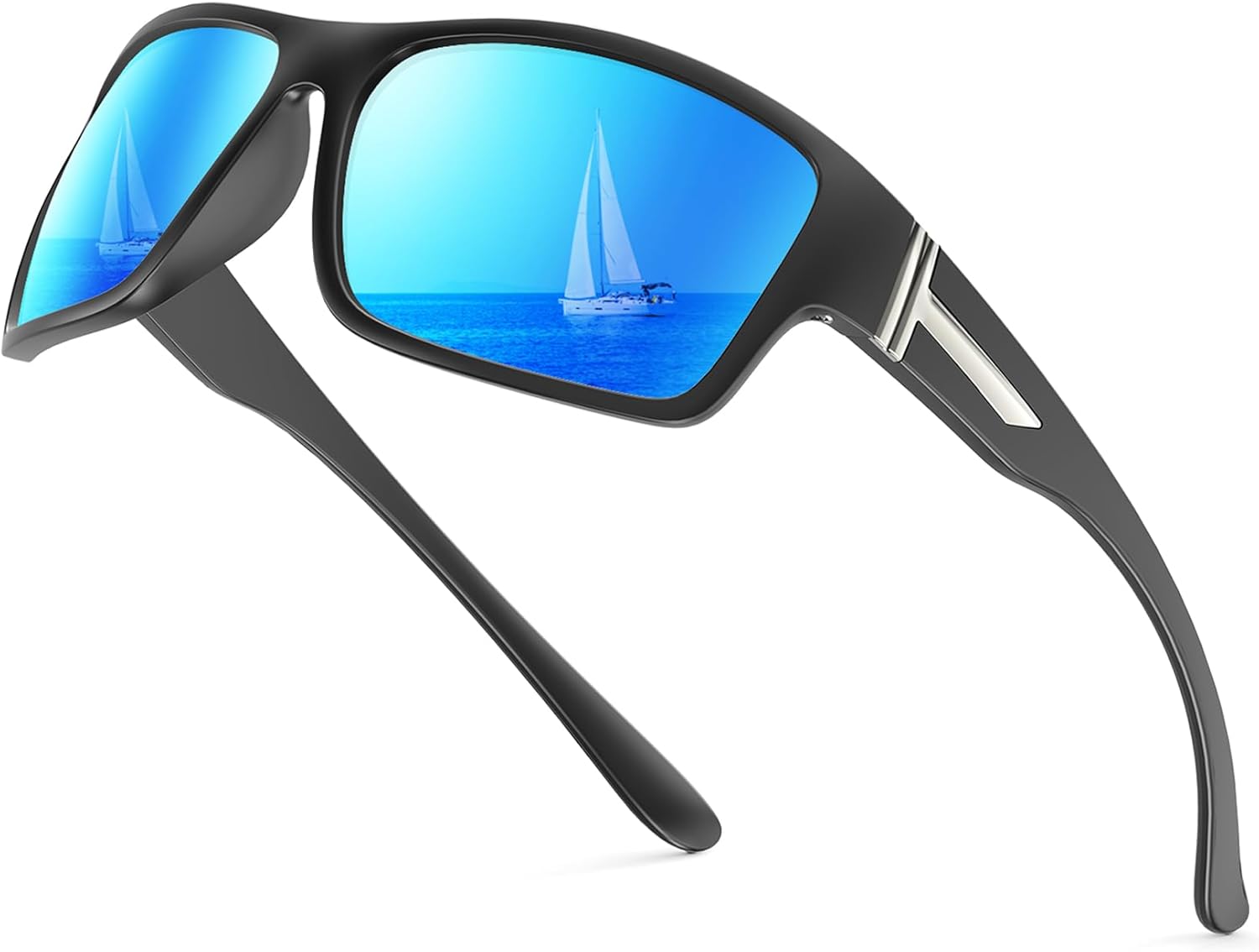 

Поляризованные солнцезащитные очки KALIYADI для мужчин и женщин, спортивные солнцезащитные очки: поляризованные солнцезащитные очки для мужчин и женщин с защитой UV400 для рыбалки и гольфа, V2-ice Blue