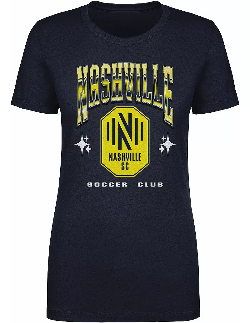 

Темно-синяя женская футболка Nashville SC Bootleg 500 Level