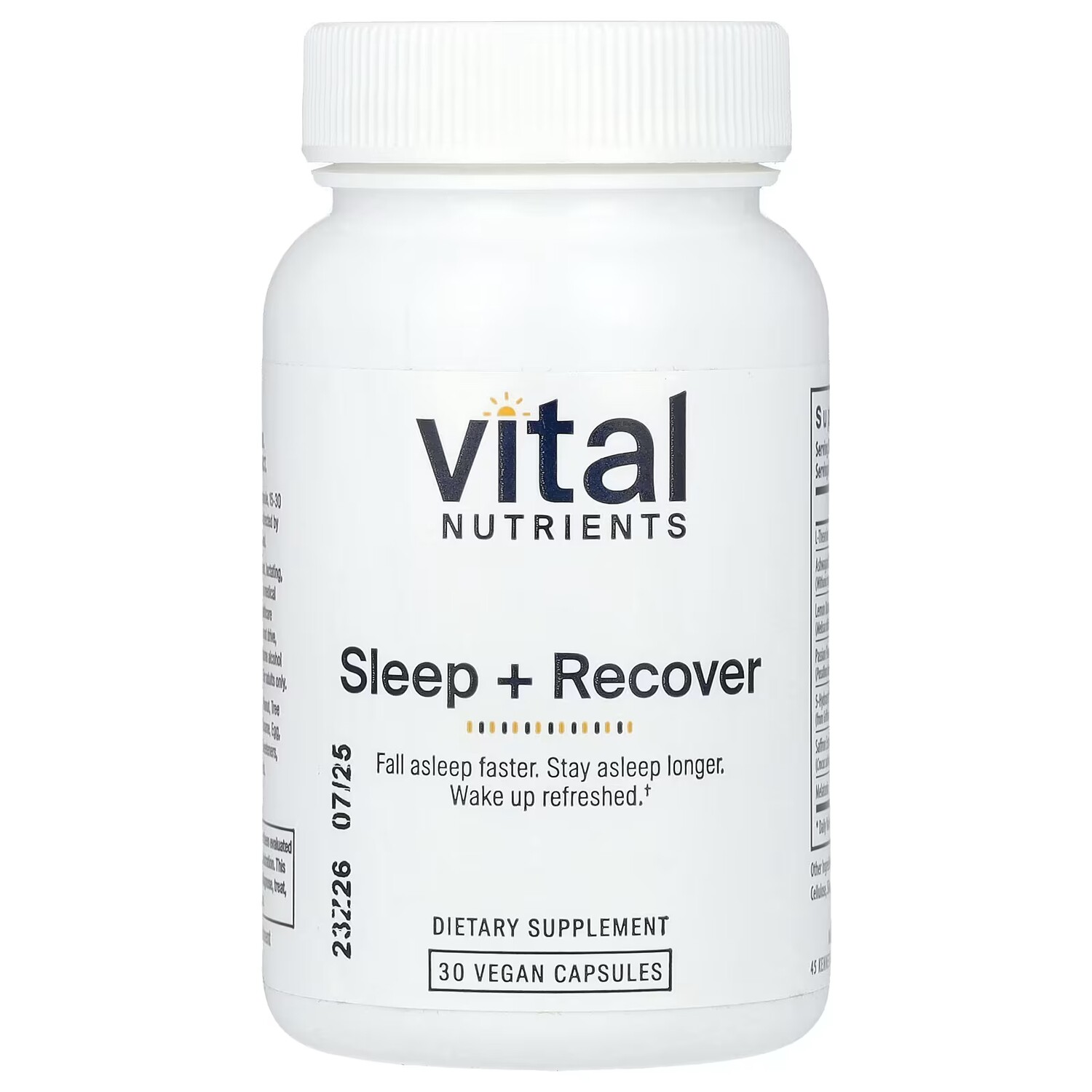 

Добавка Vital Nutrients Sleep + Recover, 30 веганских капсул