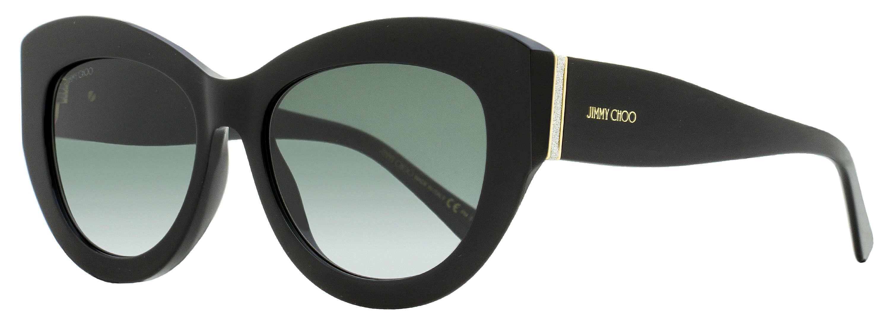 

Женские солнцезащитные очки Jimmy Choo «кошачий глаз» Xena 8079O черные 54 мм