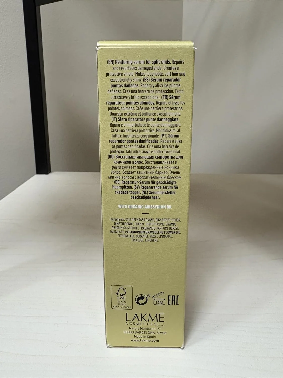 LAKMÉ Teknia Deep Care Hair Drops, восстанавливающая сыворотка для поврежденных волос, сыворотка для секущихся кончиков, 3,5 жидких унции — фото 3