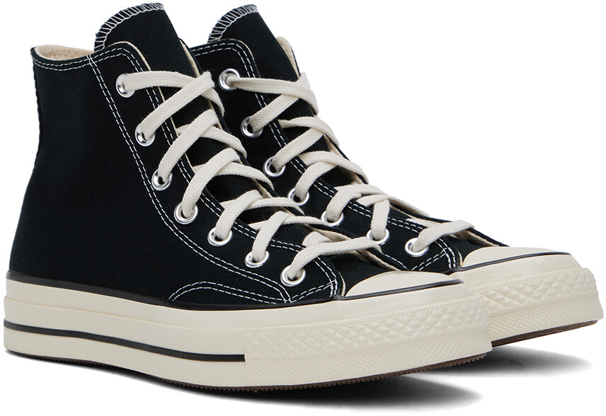 Черные высокие кеды Chuck 70 Converse, Black/Black/Egret — фото 4