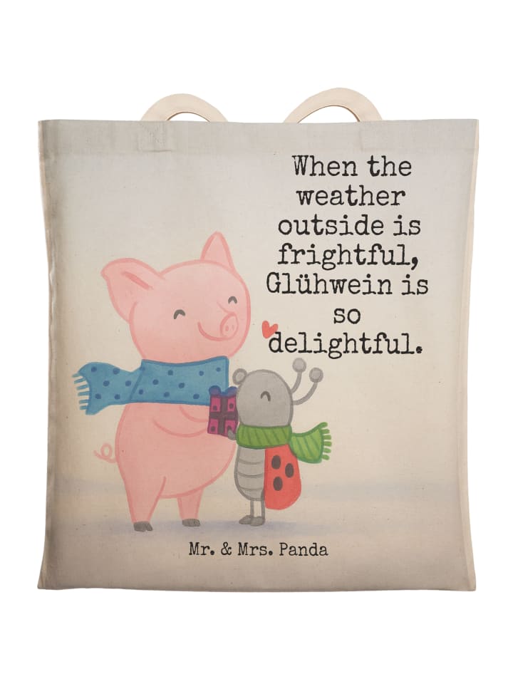 

Mr. & Mrs. Panda Сумка для покупок Smörle Design Glühschwein белого цвета