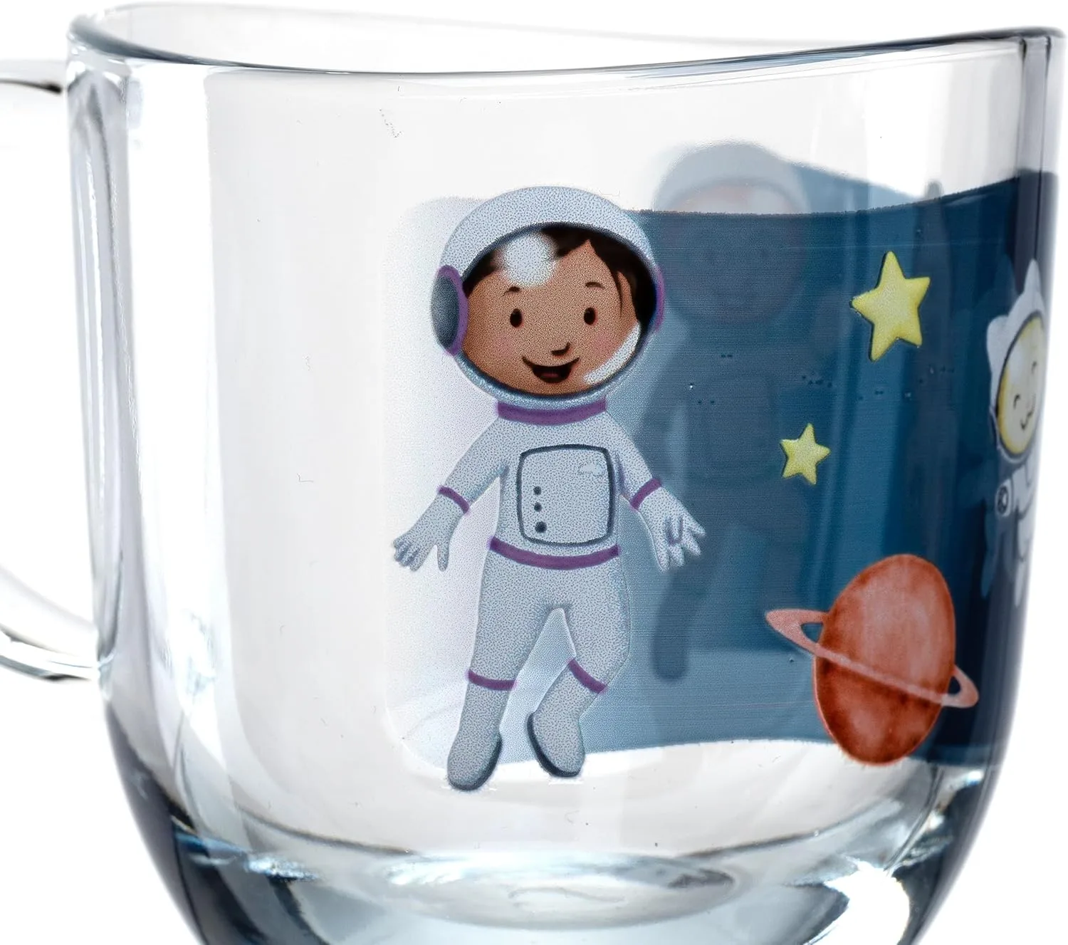 Кружка для детей LEONARDO HOME Bambini Avventura 044415 с ручкой, космический принт, 280 мл, для микроволновки — фото 4