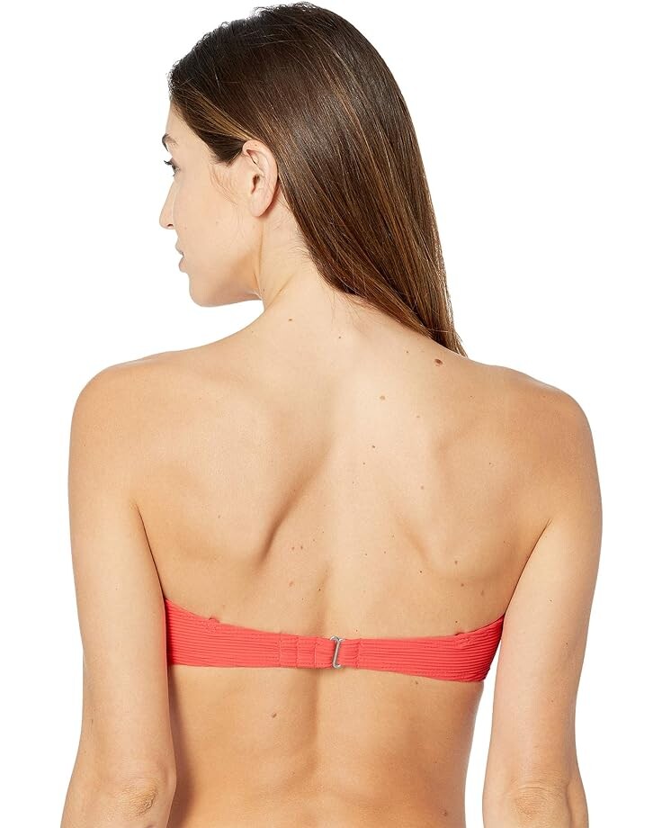 

Топ бикини Billabong Tanlines Lulu Bandeau Bikini Top, цвет Hot Coral