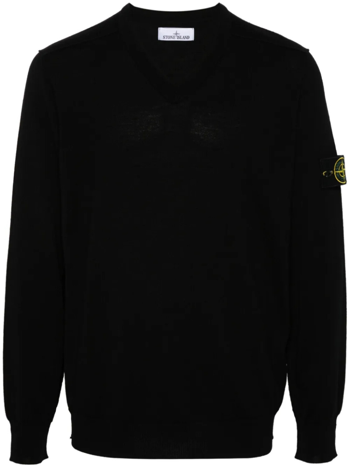 

Stone Island джемпер из вирджинской шерсти с нашивкой Compass, черный