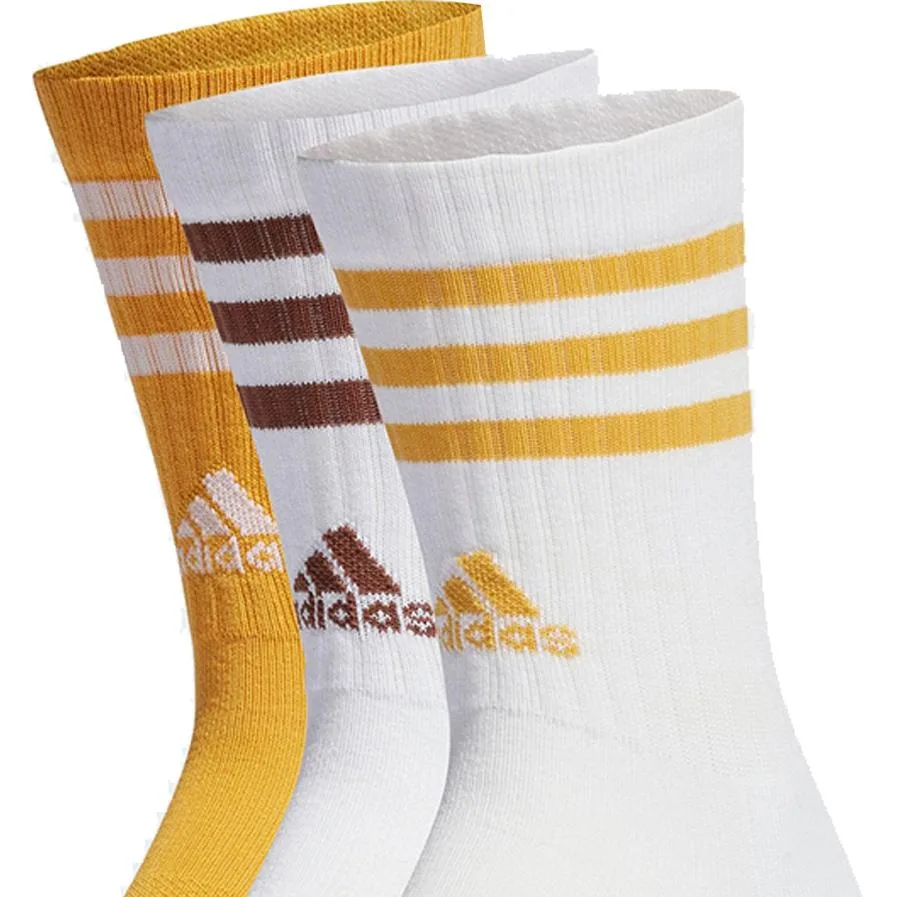 Унисекс носки Mid-Calf Adidas, 3 pack (белый+белый+коричневый) — фото 4