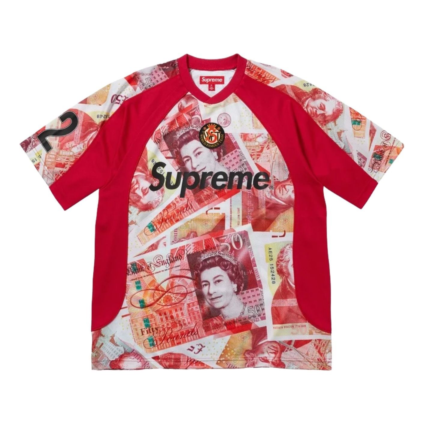 Футбольная майка Supreme FW25 Pounds 'Red'