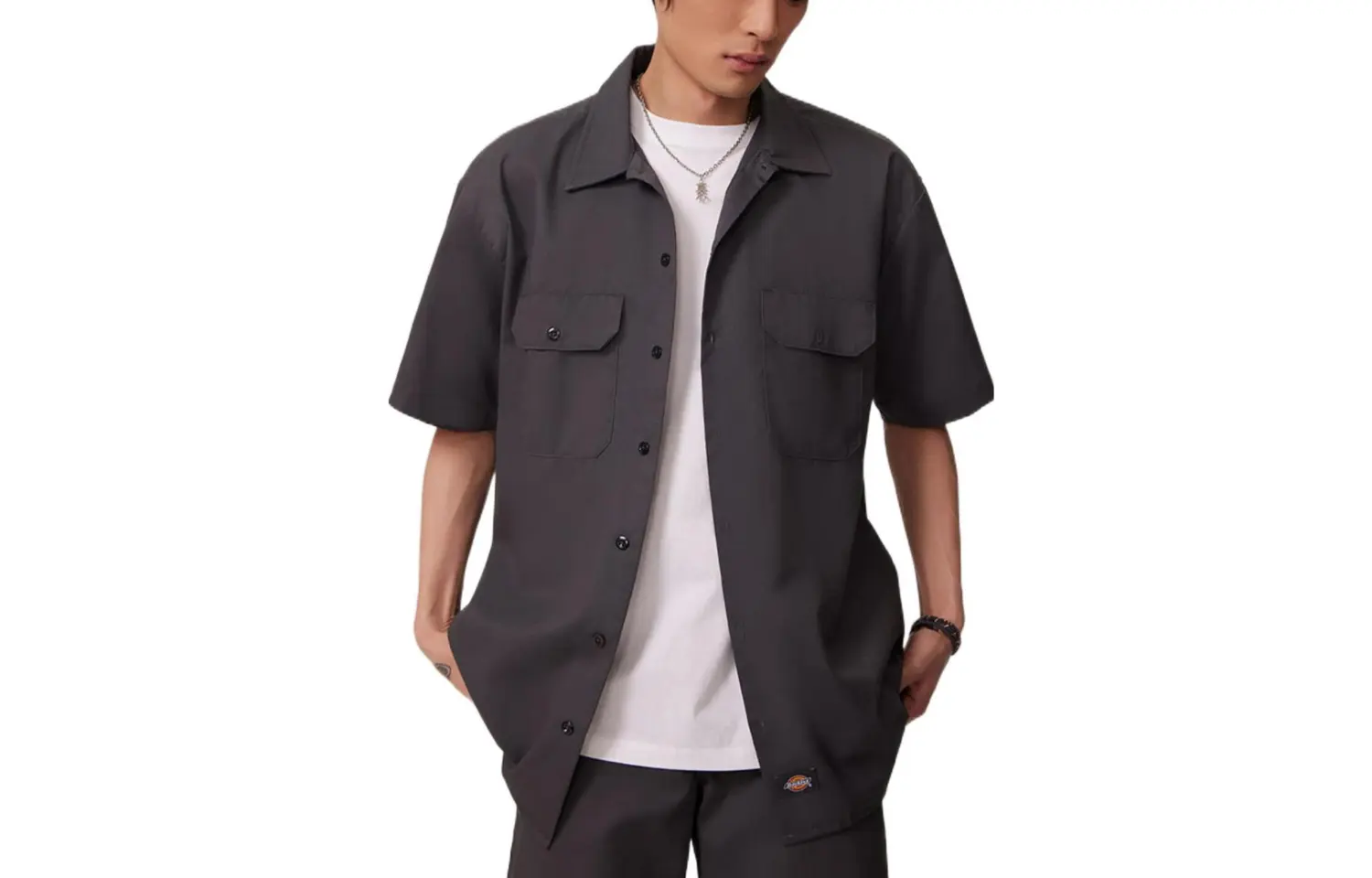

Рубашка мужская темно-серая Dickies, темно-серый