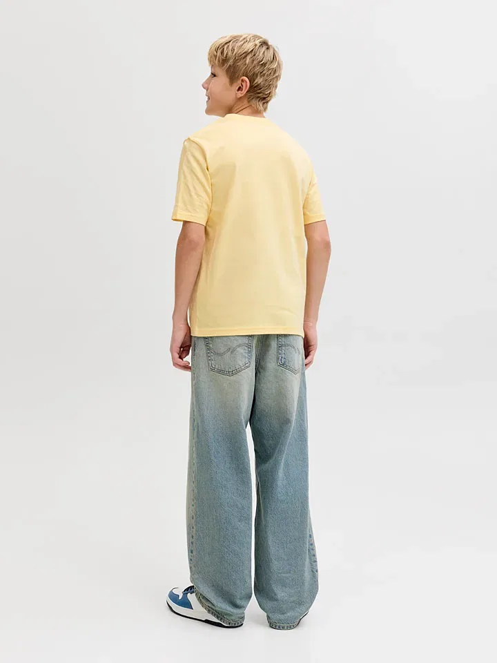 Футболка с принтом, JACK & JONES Junior, желтая — фото 4