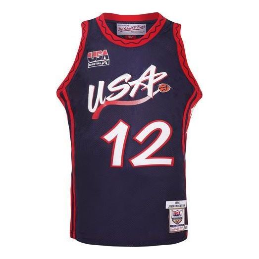 

Джерси Mitchell & Ness Team USA 1996-97 Jerseys 'John Stockton 12', темно-синий