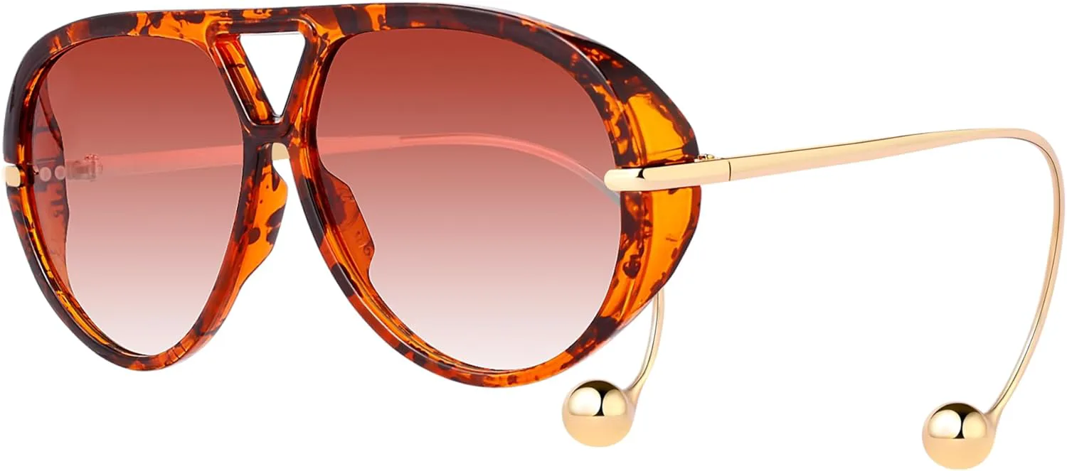 

Винтажные большие серьги-авиаторы, солнцезащитные очки для женщин и мужчин, модные ретро-очки в стиле 70-х годов с крупной оправой MJEBT, A7 Tortoise/Brown Gradient