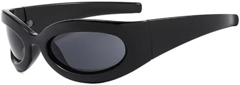 

Новые винтажные панк-спортивные женские солнцезащитные очки 2025 года, модные зеркальные очки для мужчин, солнцезащитные очки с защитой от УФ-излучения UV400 DSXLY, Black Grey