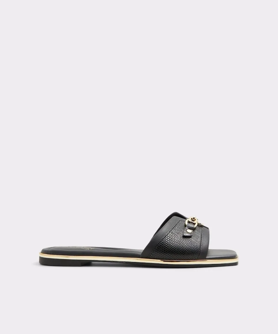 Женские сандалии на плоской подошве с квадратным носком Aldo, черный