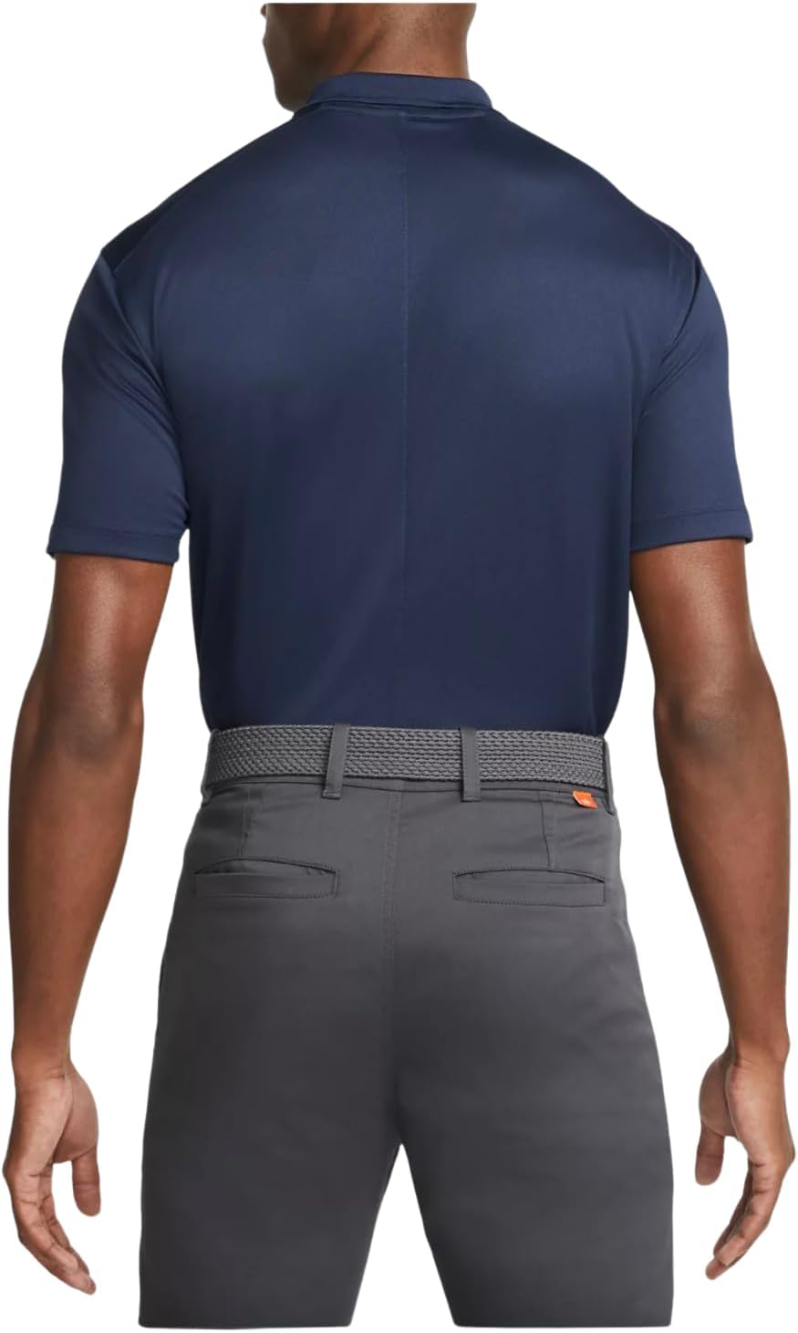 Мужская облегающая футболка-поло для гольфа Nike Dri-FIT Victory, Obsidian/White — фото 2