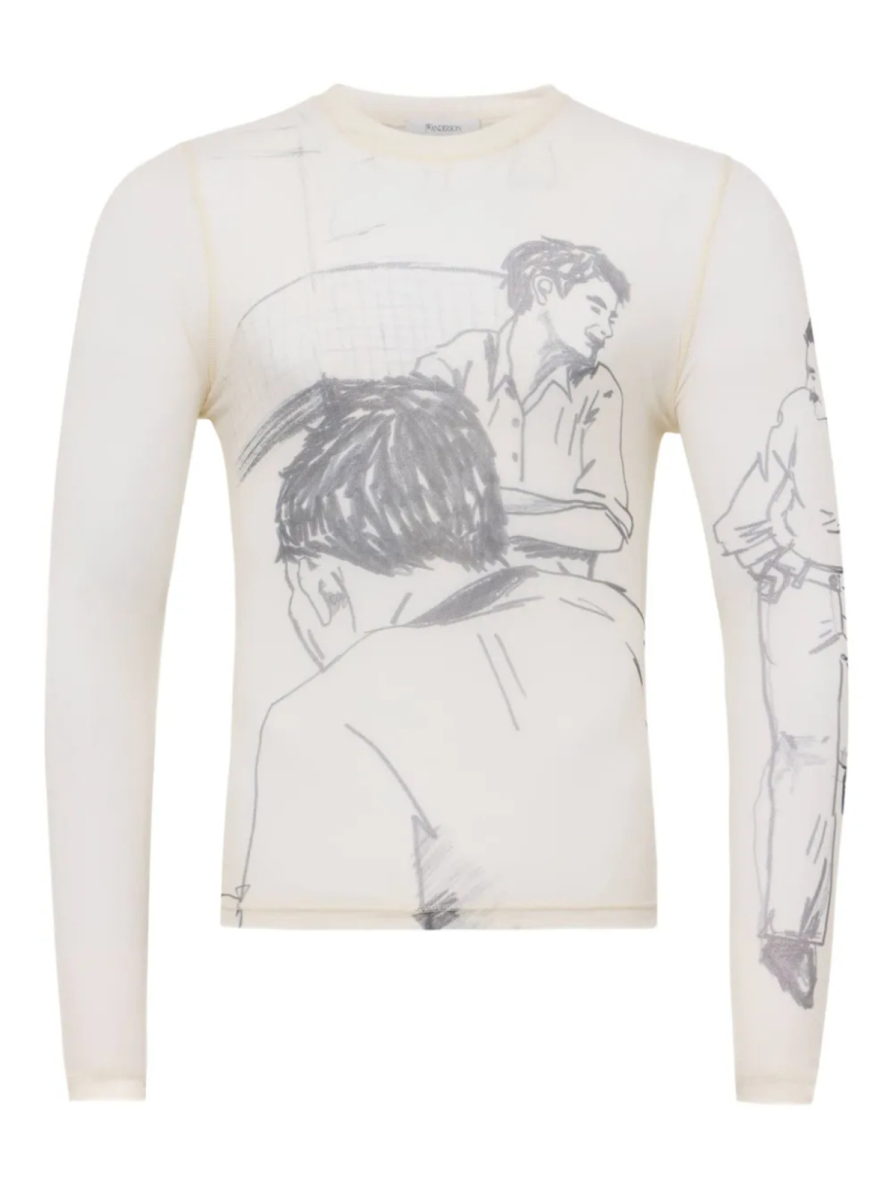 

Футболка JW Anderson Sketch-mesh с длинными рукавами, нейтральный