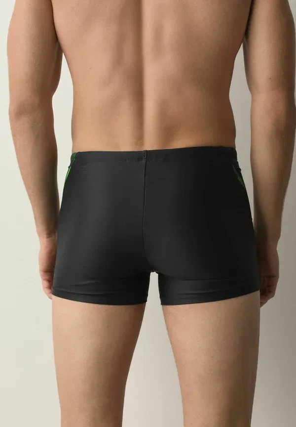 Плавки Regular fit, Next, swimming trunks, черный/зеленый — фото 3