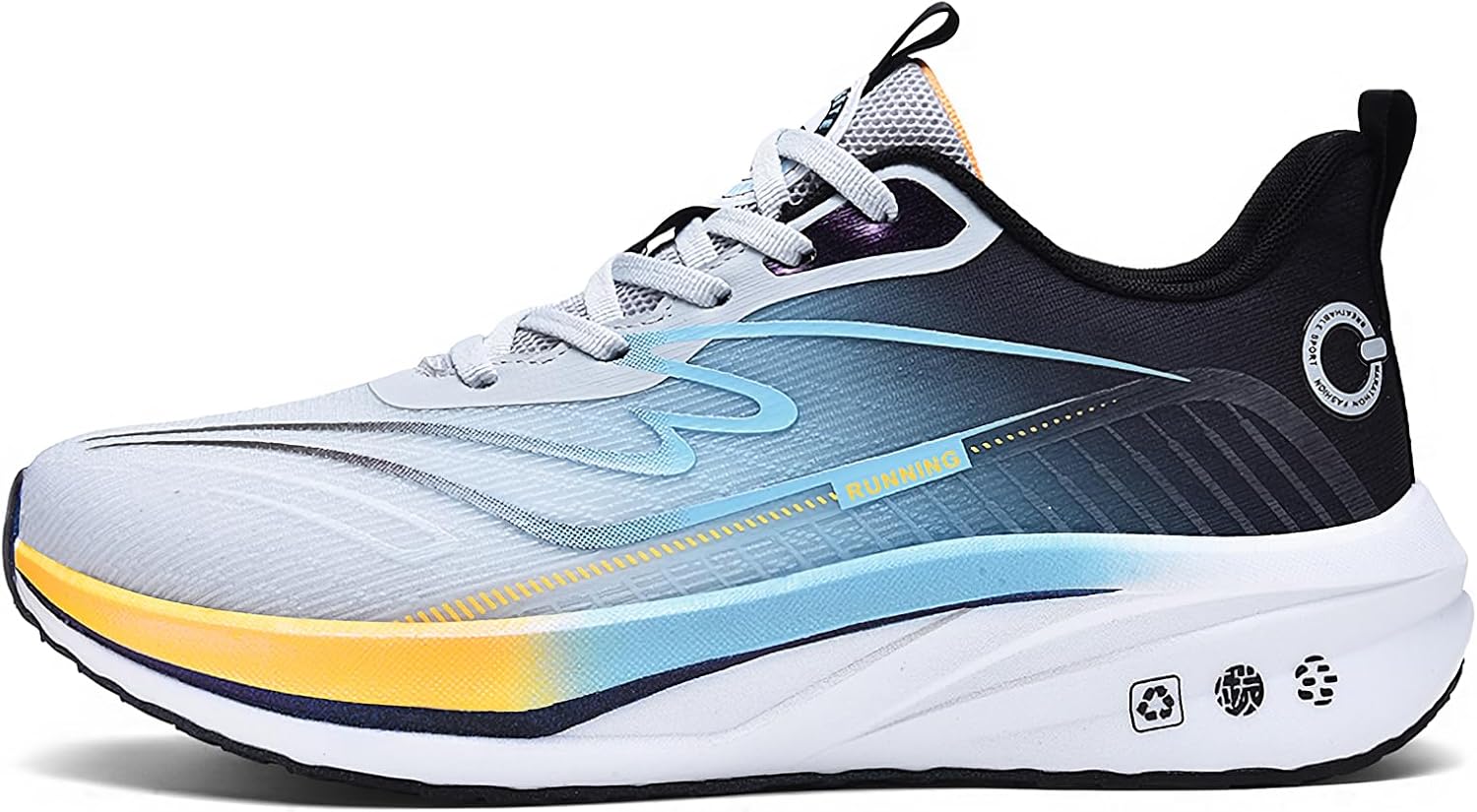 

Мужские марафонские кроссовки с карбоновой пластиной, стабильная поддержка, амортизация, сверхлегкая подошва из ТПУ, отскок Gwlyetd, синий