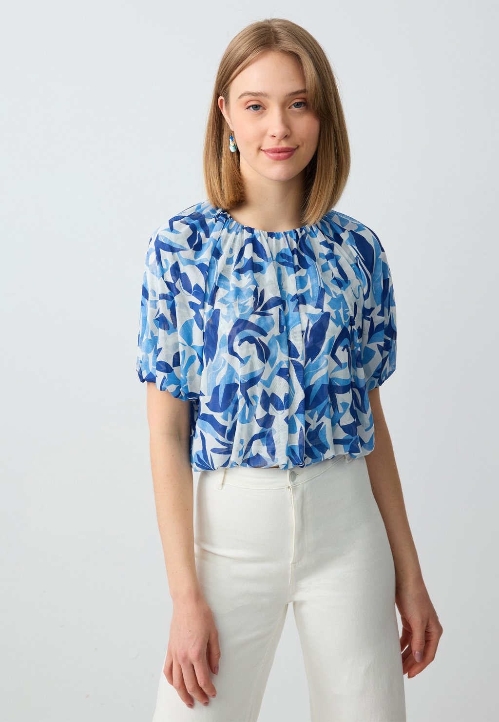 

Блуза ROUND NECK WATERMELON SLEEVE PATTERNED Jimmy Key, синий