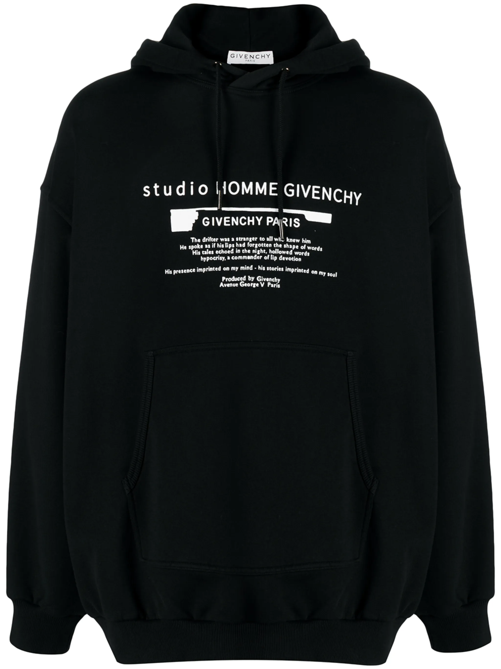 

Худи оверсайз Studio Homme Givenchy, черный