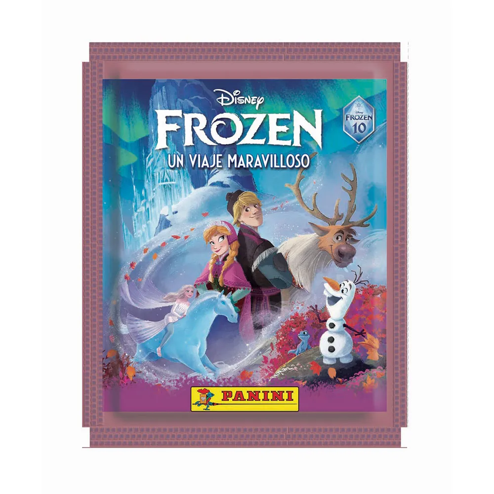 

Коллекционные карточки Panini Frozen, посвященные 10-летию мультфильма, на испанском языке, 50 упаковок, розовый
