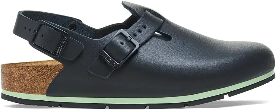 Клоги BIRKENSTOCK Tokio Pro из кожи - высококачественная унисекс обувь для повседневной носки и работы в медицине, общепите и сфере услуг, черный — фото 2