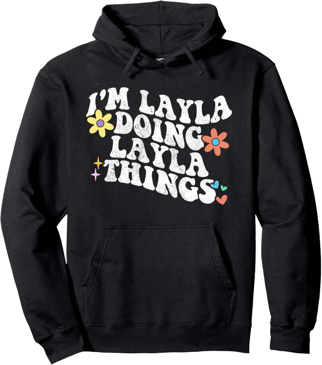 

Ретро-стильная толстовка LAYLA делает дела, свойственные LAYLA ко Дню матери Personalized Name Mothers Day Outfit For Women, черный