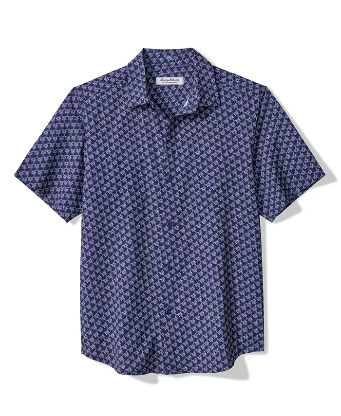

Мужская рубашка Coast Tropic с мини-принтом пальм Tommy Bahama, синий