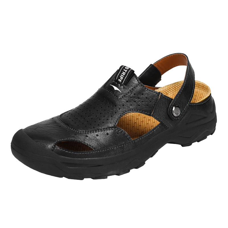 

Нескользящие сандалии с закрытым носком для мужчин TELENT, Black