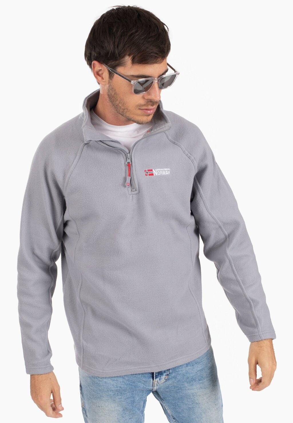 

Флисовая толстовка Tortion Halfzip Geo Norway, цвет grey
