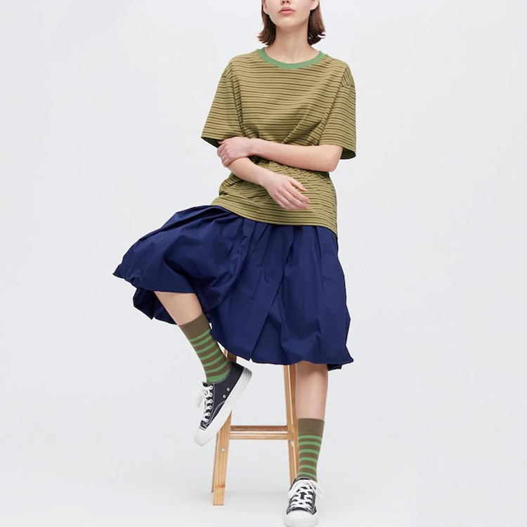 X Marni Женская юбка клёш цвета морской волны UNIQLO — фото 3